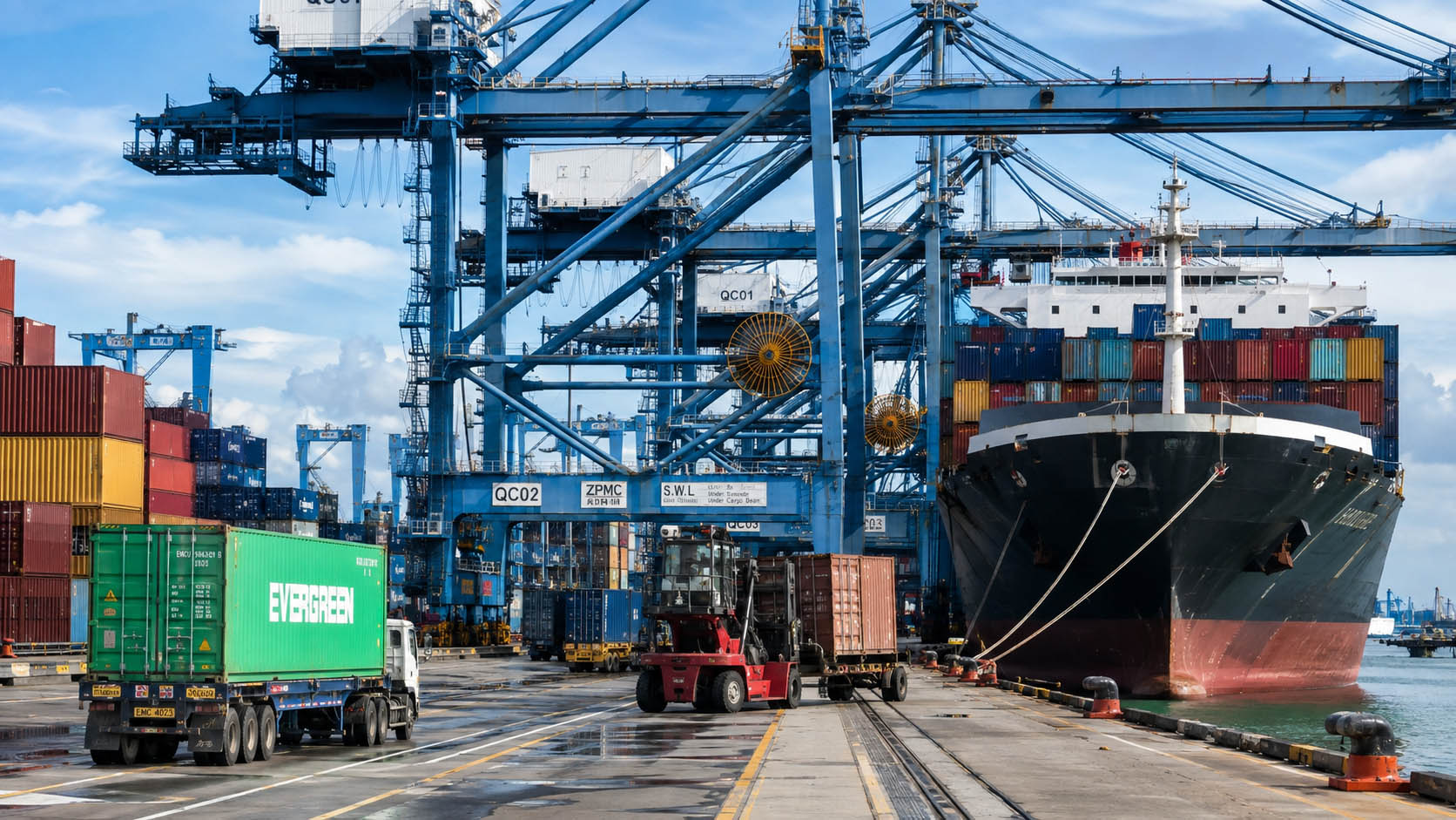 Export logistics and container shipment