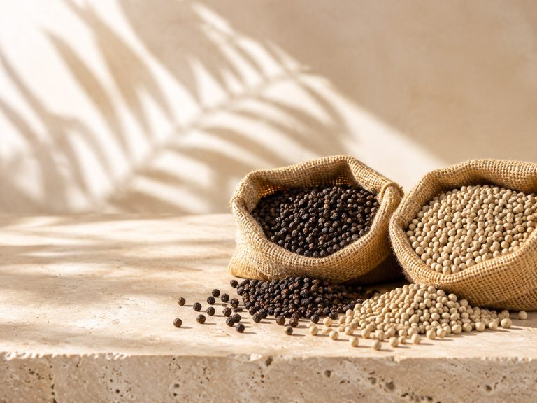 Black and White Pepper